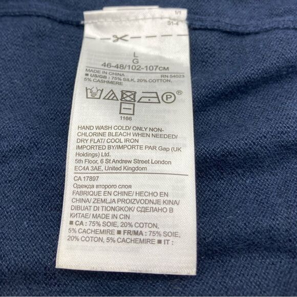 Banana Republic Luxury Blend Silk Striped Men’s Sweater Size L - Picture 7 of 7